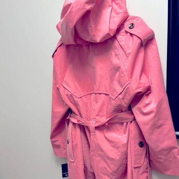 LONDON FOG Petite Double-Breasted Water-Resistant Belted Trench Jacket,coat PL🦩 - Picture 8 of 9